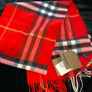 Burberry Cashmere Scarf red/black